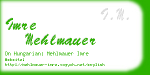 imre mehlmauer business card